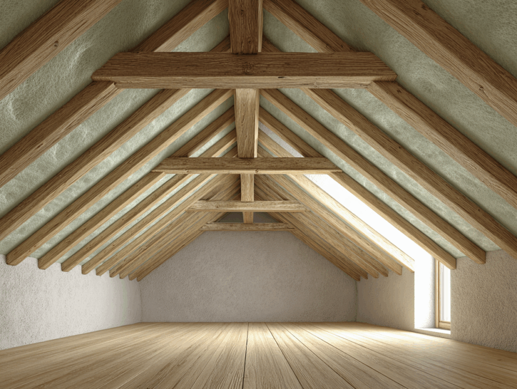 Dak wordt aan de binnenzijde geïsoleerd met biobased-platen op zolder